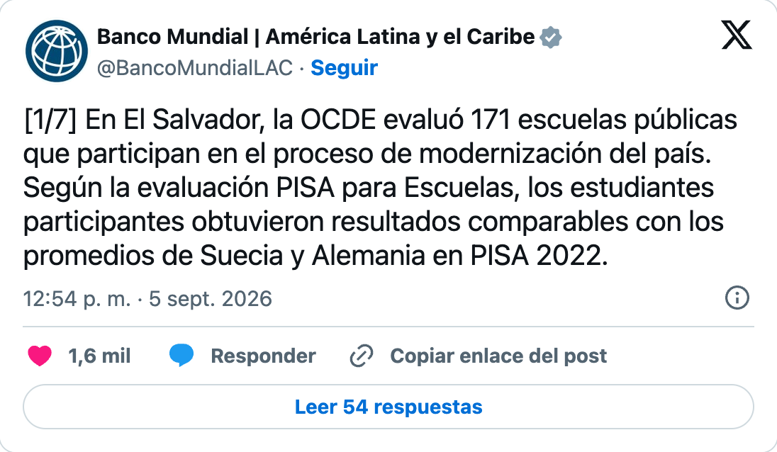 Hilo oficial del Banco Mundial