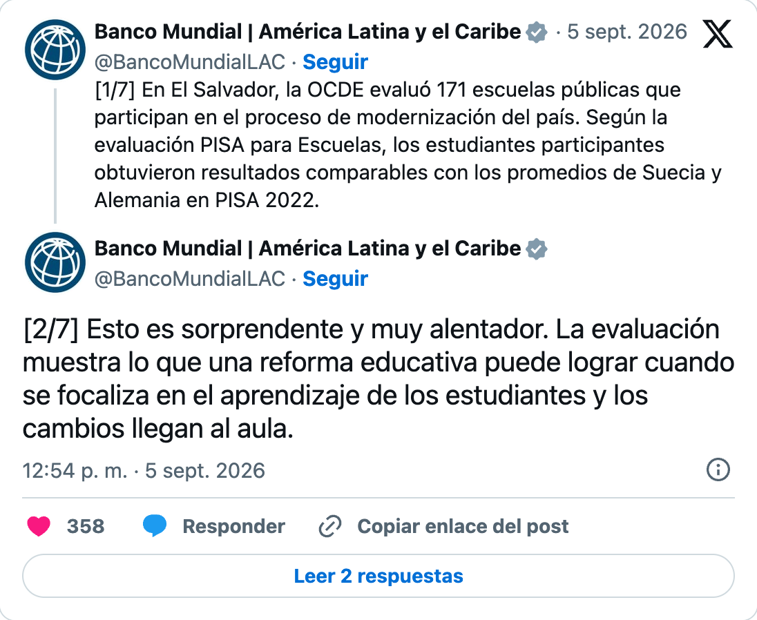 Hilo oficial del Banco Mundial