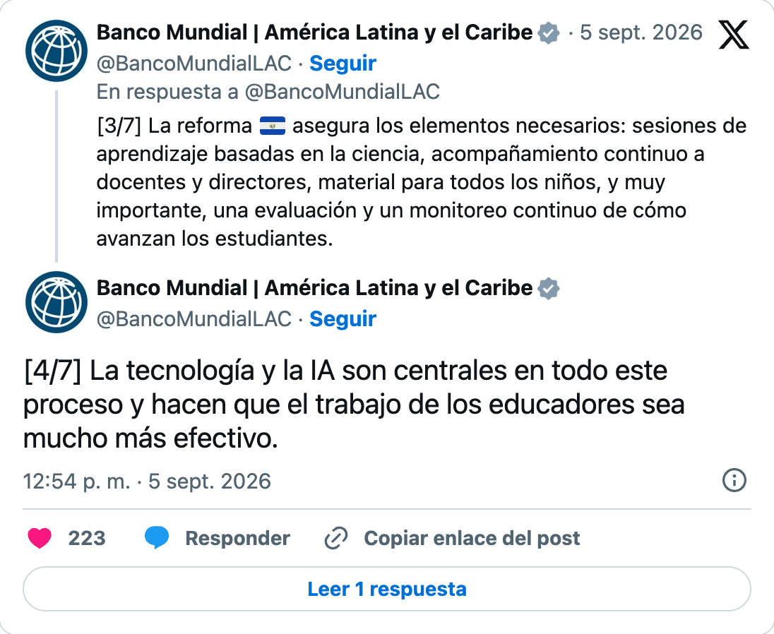 Hilo oficial del Banco Mundial