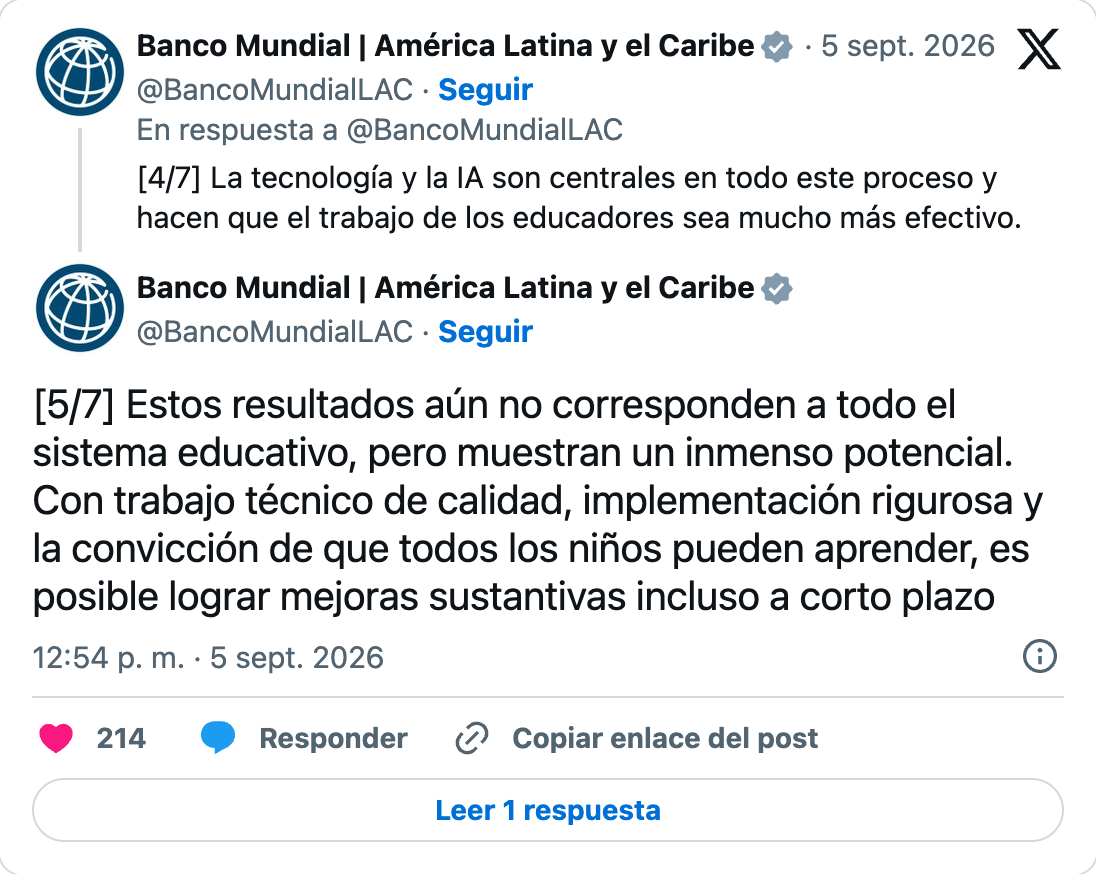 Hilo oficial del Banco Mundial